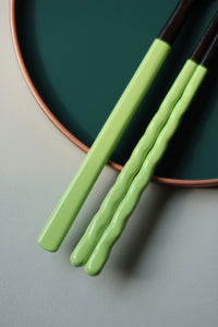 Twisted Pastel Ottchil Spoon and Chopsticks Set - Honeydew Melon
