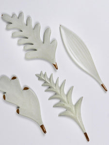 Leaf Cutlery Rest Set - Light Grey