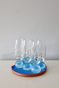 Bell Champagne Glass - Light Blue