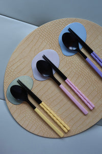 Pebble Cutlery Rest/Coaster - Lavender