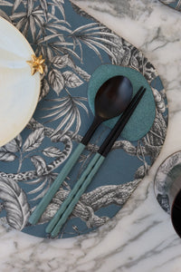 Pebble Cutlery Rest/Coaster - Emerald Green