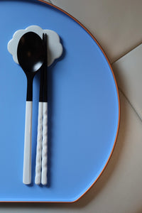 Twisted Pastel Ottchil Spoon and Chopsticks Set - White