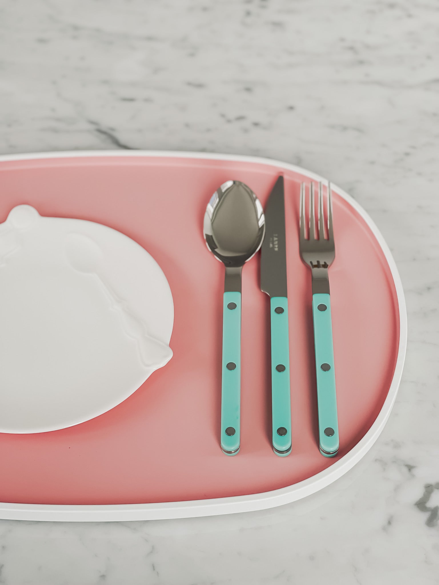 Oval Lacquer Tray - Peach Pink