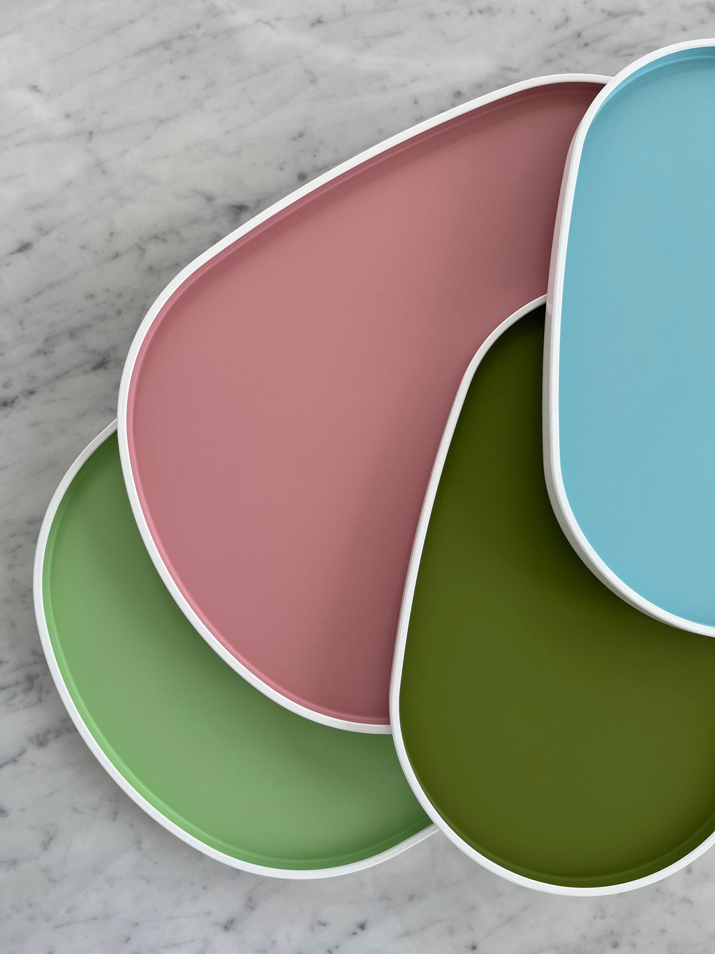 Oval Lacquer Tray - Peach Pink