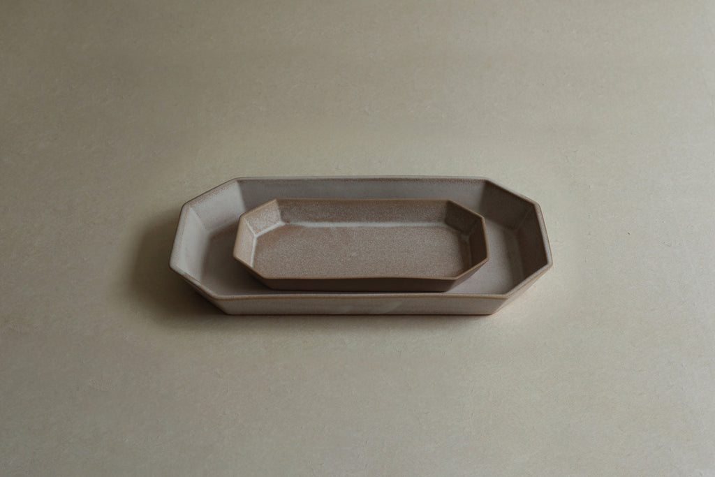 [Archive] Patina Long Octagonal Plate (L) - Stone Beige