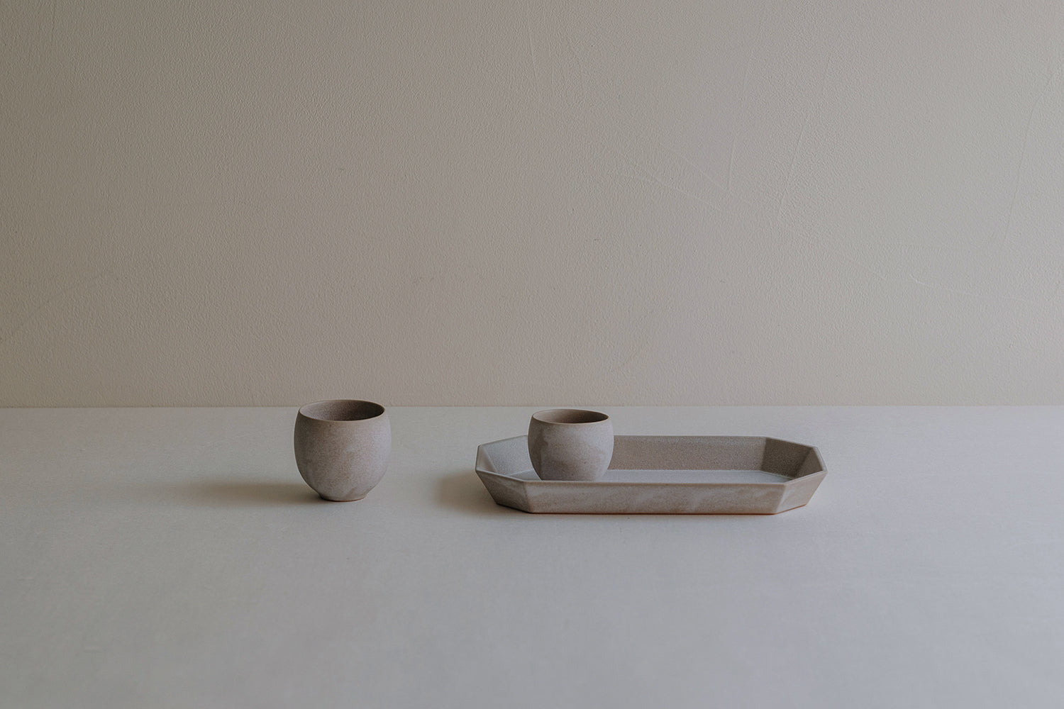 [Archive] Patina U Cup & Saucer (S) - Stone Beige