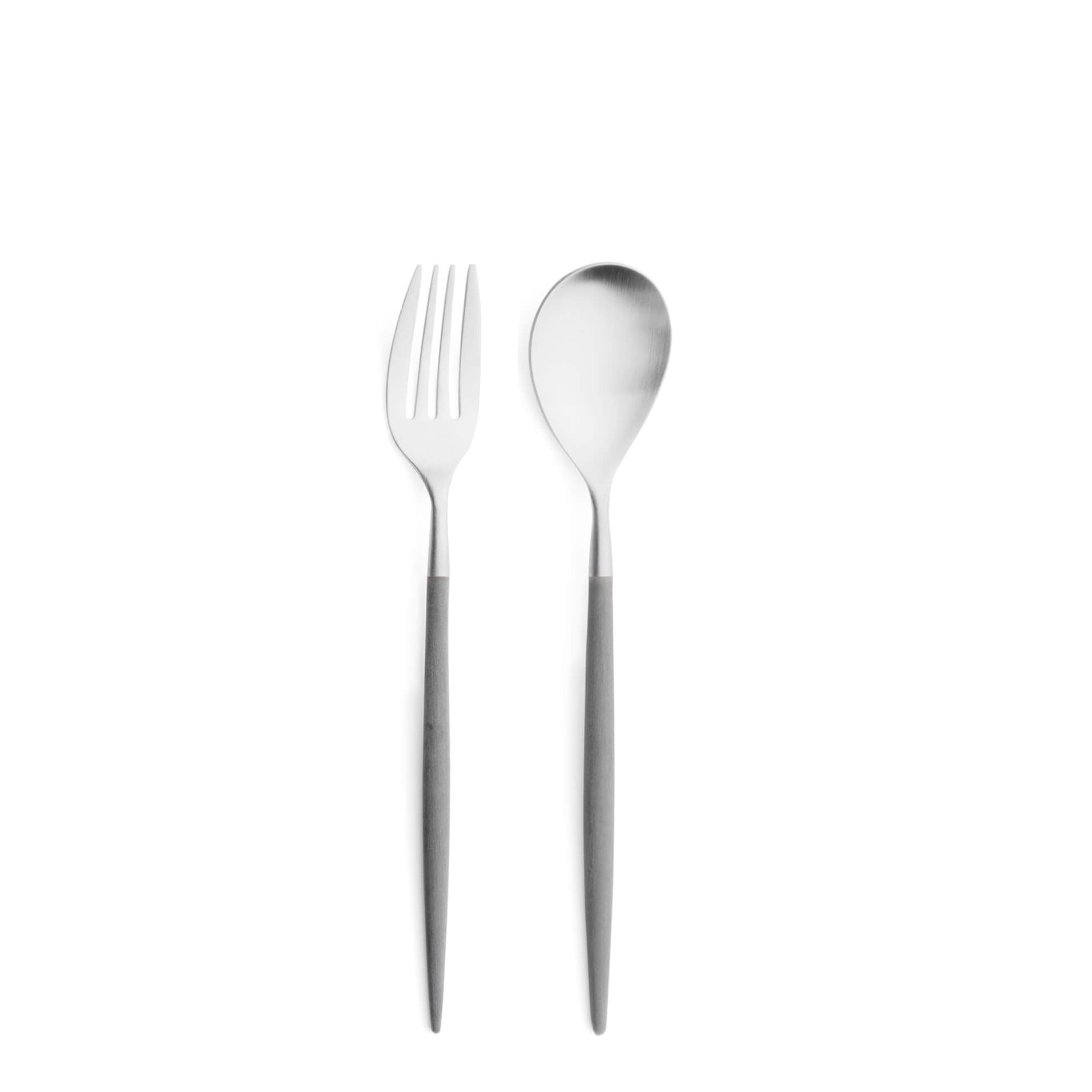Mio Silver 2-Piece Dessert Set (Grey)