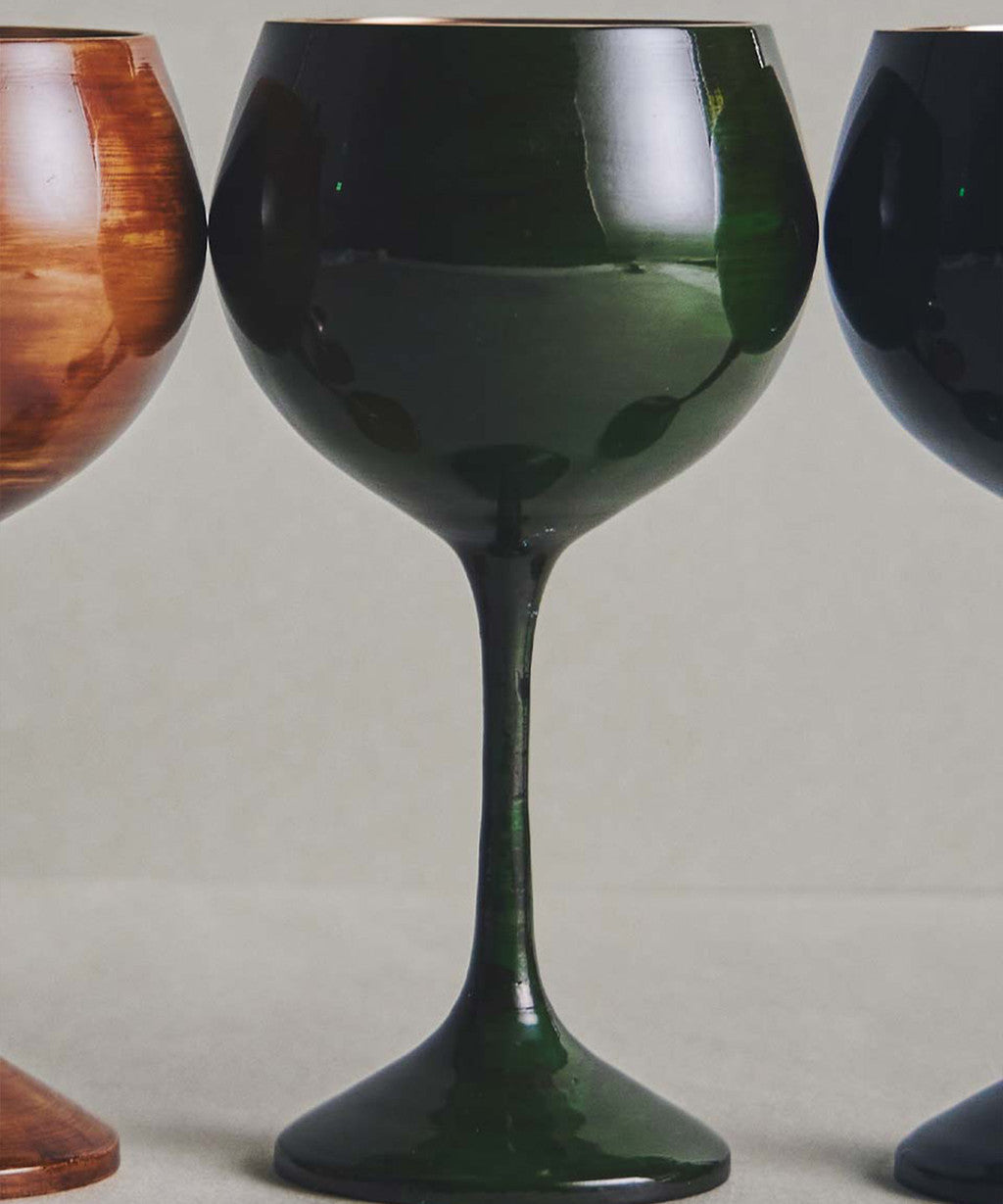 [Archive] Mahogany Wine Glass (Green)