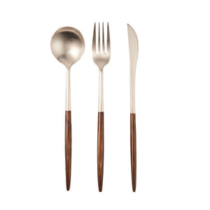 Mahogany Organic Cutlery Set