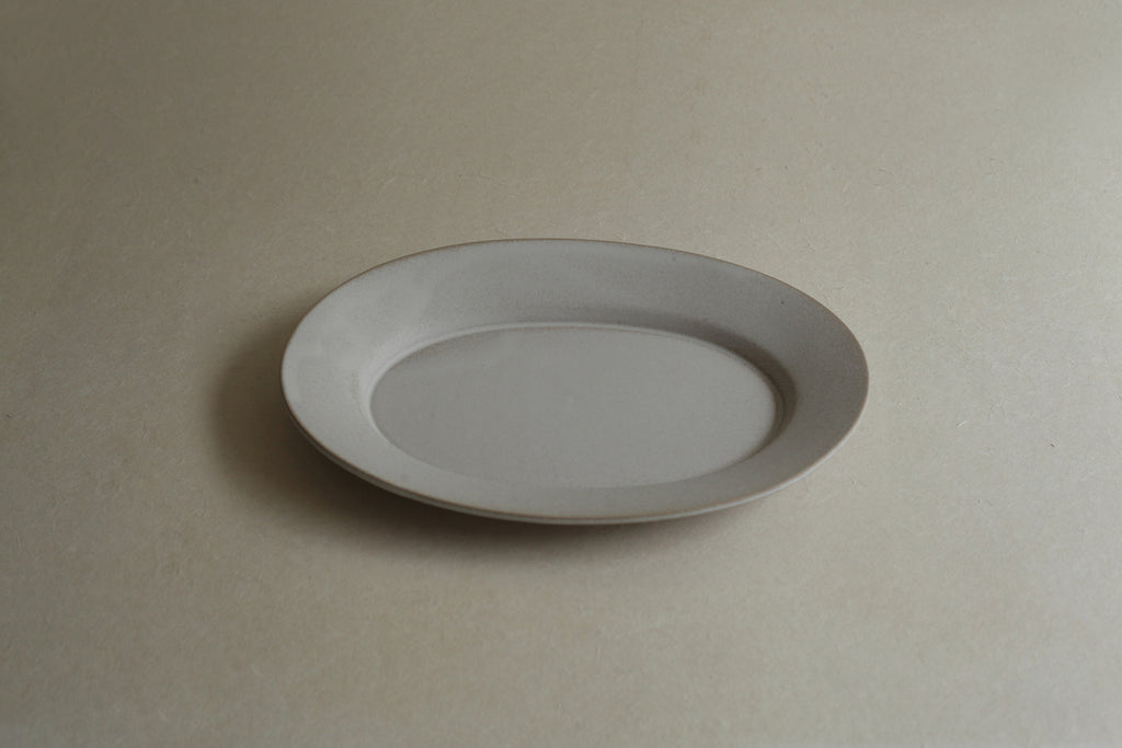 [Archive] Patina Rim Oval Plate (L) - Stone Beige