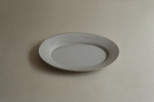 Patina Rim Oval Plate (L) - Stone Beige