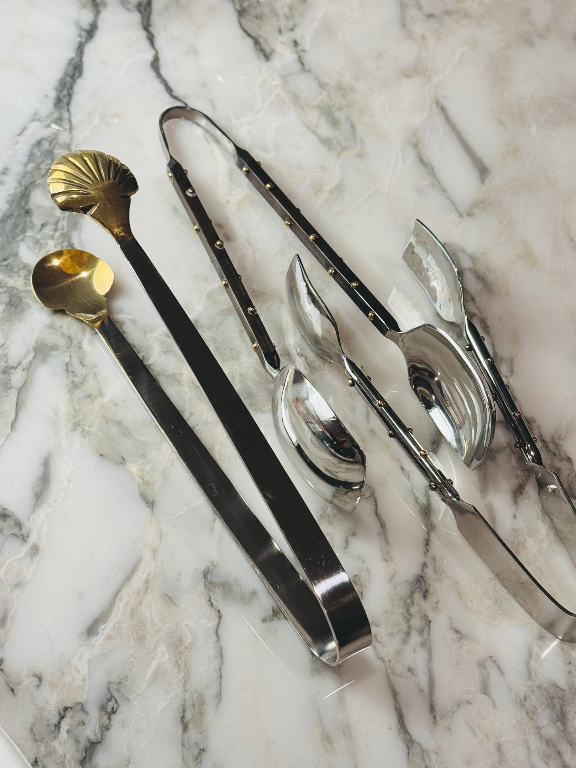 Studded Stainless Tongs (2 Sizes)
