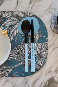 Pebble Cutlery Rest/Coaster - Jasmine Blue