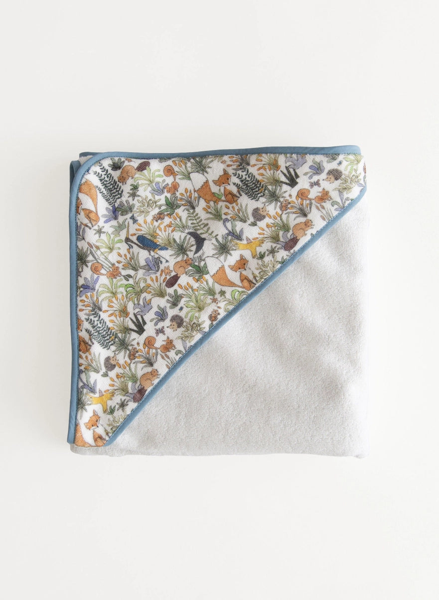 Timo & Violet - Hooded Bath Towel (Foxy Forest)