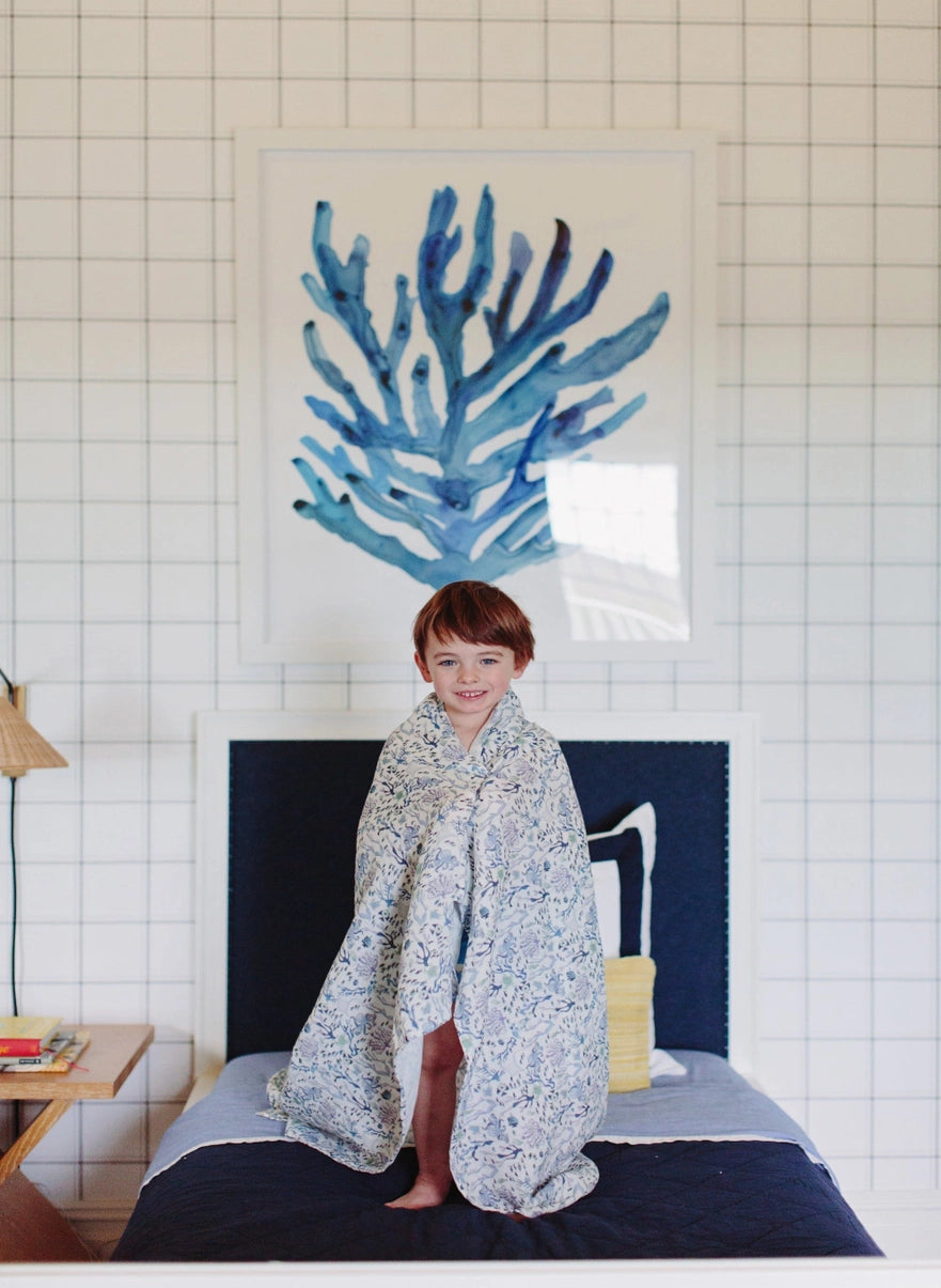[Archive] Timo & Violet - Shawl Blanket (Blue Coral Reef)