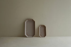 Patina Long Octagonal Plate (S) - Stone Beige