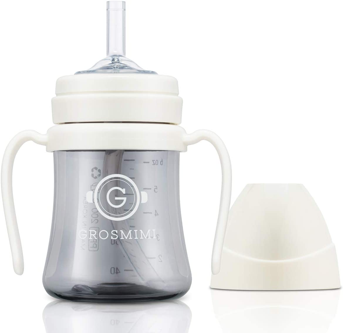 Grosmimi PPSU Cup w/ Lid (6 oz) (White)