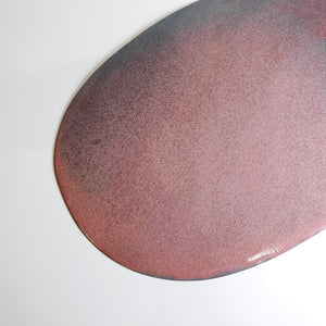 Large Pebble Copper Tray/Mat - Burgundy