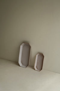 Patina Long Octagonal Plate (S) - Stone Beige