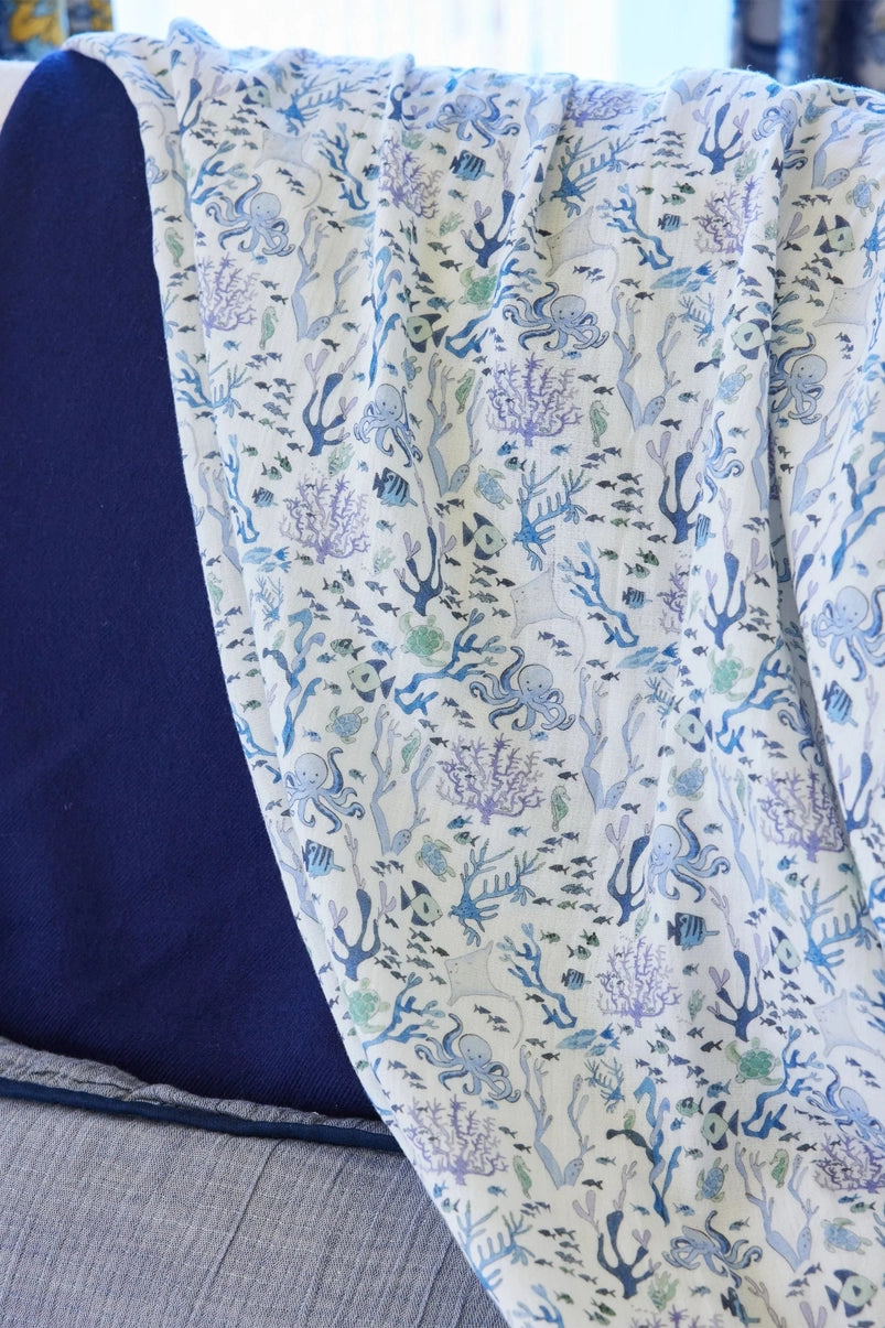 [Archive] Timo & Violet - Shawl Blanket (Blue Coral Reef)