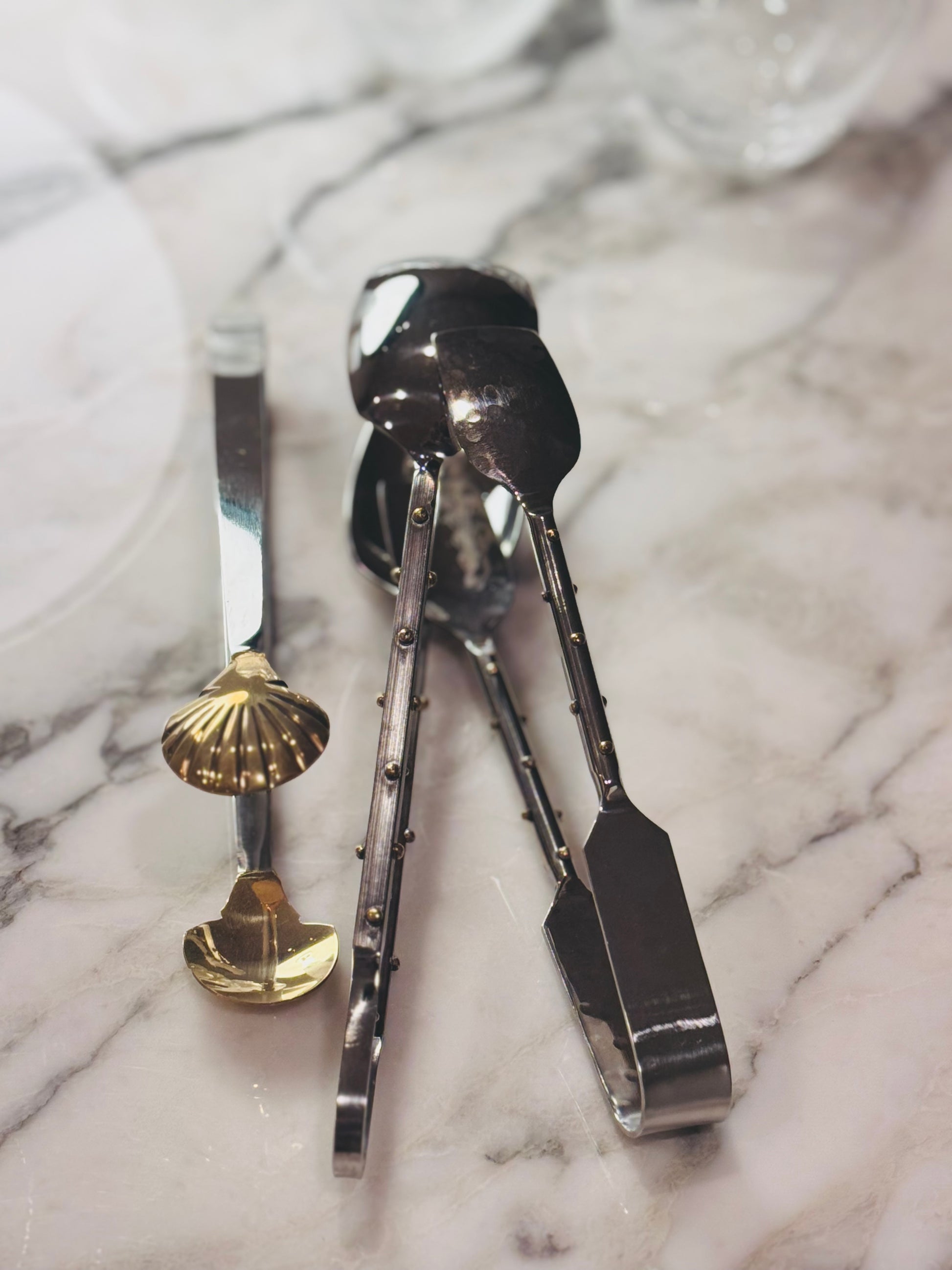 Studded Stainless Tongs (2 Sizes)