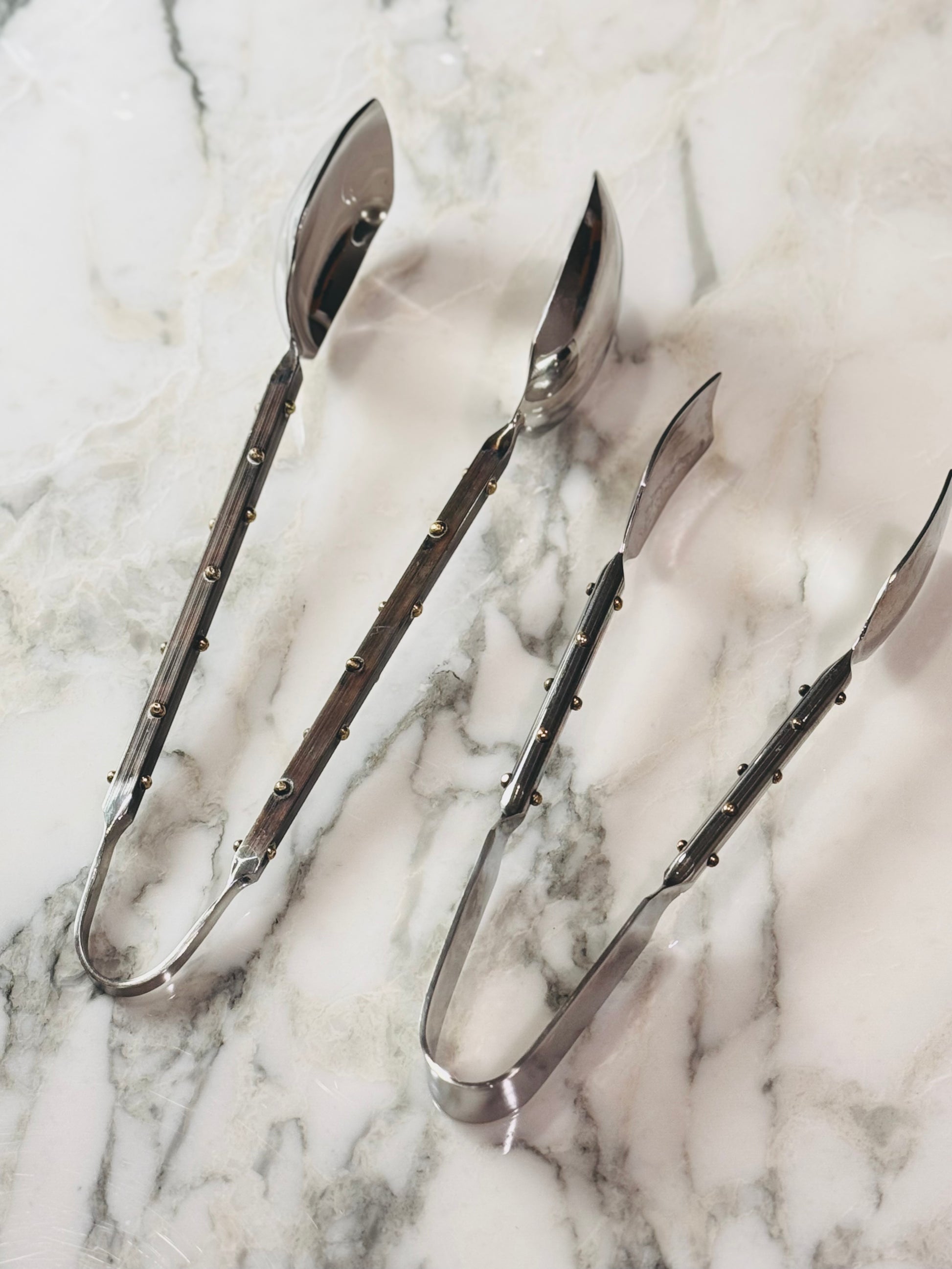 Studded Stainless Tongs (2 Sizes)