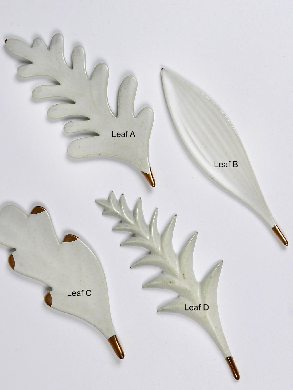 Leaf Cutlery Rest - Light Grey (2 Designs)
