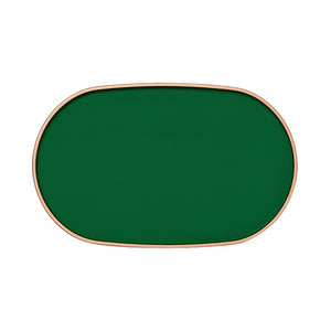 Oval Lacquer Tray - Clover Green