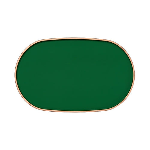 Oval Lacquer Tray - Clover Green