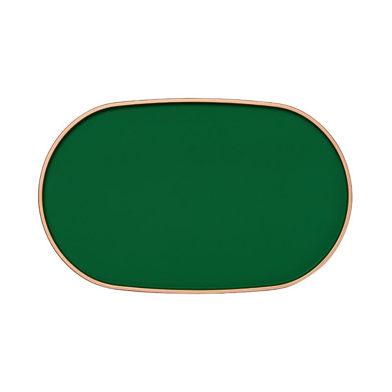 Oval Lacquer Tray - Clover Green