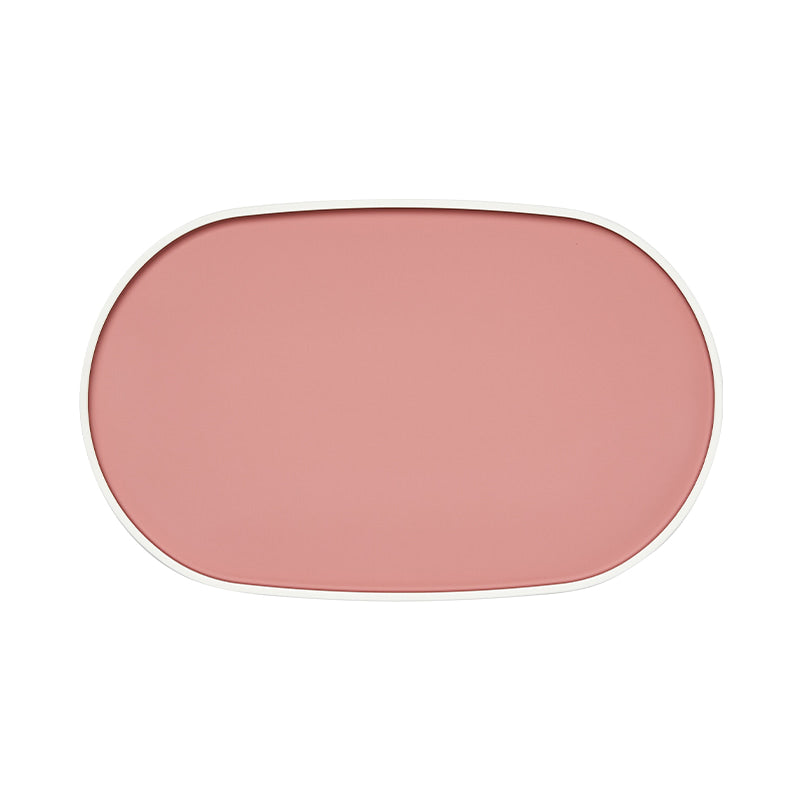 Oval Lacquer Tray - Peach Pink