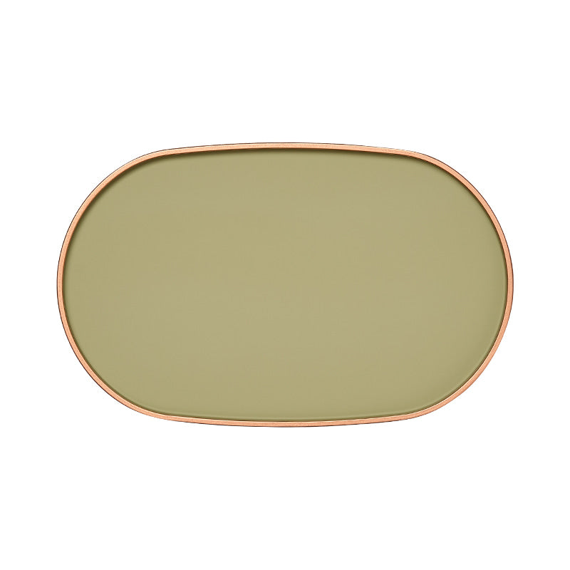 Oval Lacquer Tray - Sage Green