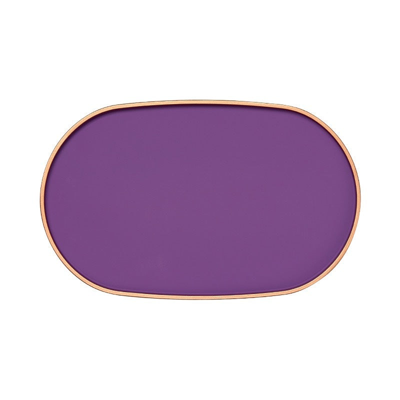 Oval Lacquer Tray - Sparkling Grape