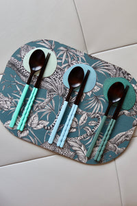 Pebble Cutlery Rest/Coaster - Emerald Green