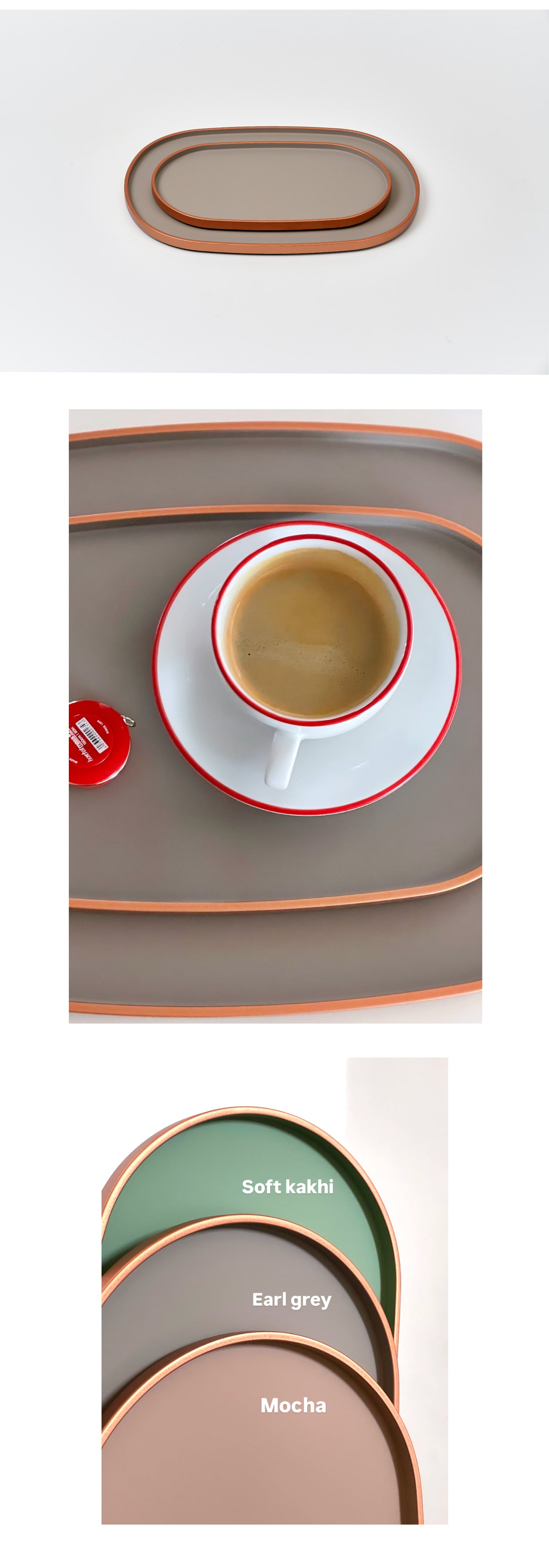 Oval Lacquer Tray - Earl Gray (Ships September)