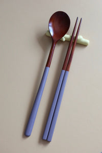 Pastel Ottchil Spoon and Chopsticks Set (Lavender)
