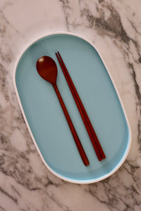 Natural Ottchil Lacquer Spoon and Chopsticks Set