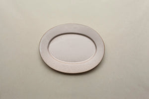 Patina Rim Oval Plate (L) - Stone Beige