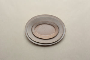 Patina Rim Oval Plate (M) - Stone Beige