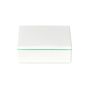 LaHap Lacquer Container - White Square w/ Green Lining