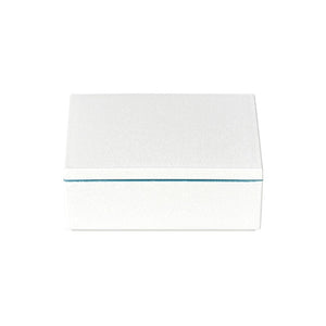 LaHap Lacquer Container - White Square w/ Blue Lining