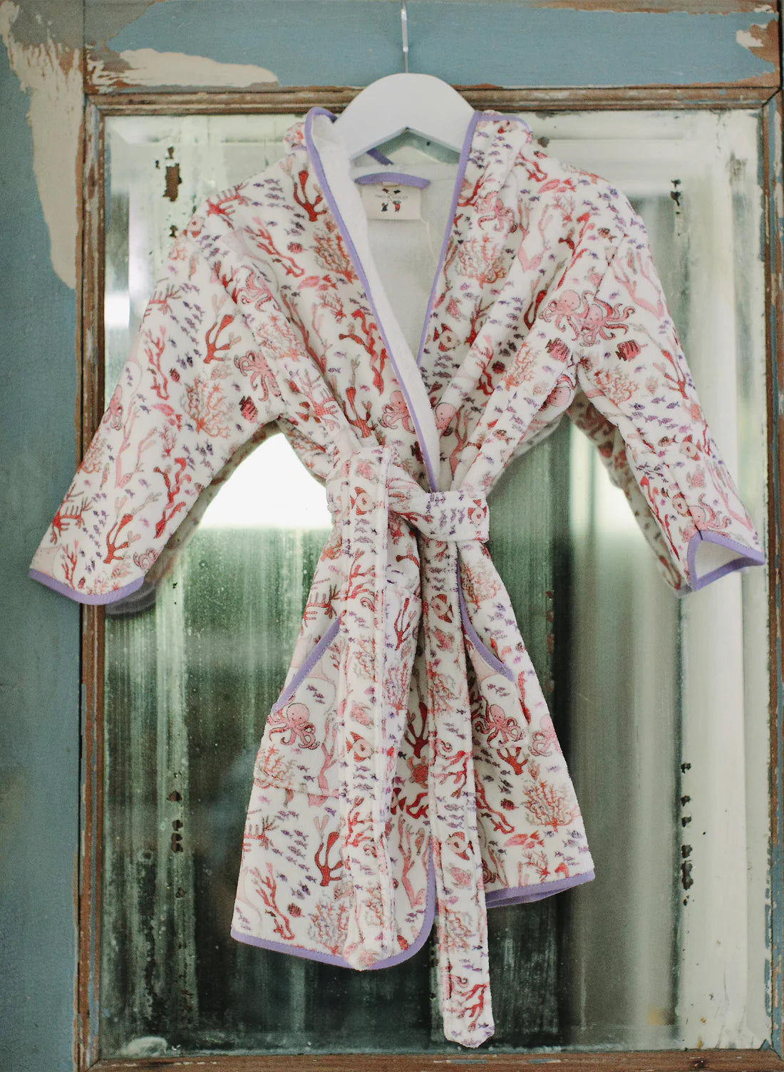 [Archive] Timo & Violet - Hooded Bathrobe (Rosy Coral Reef)