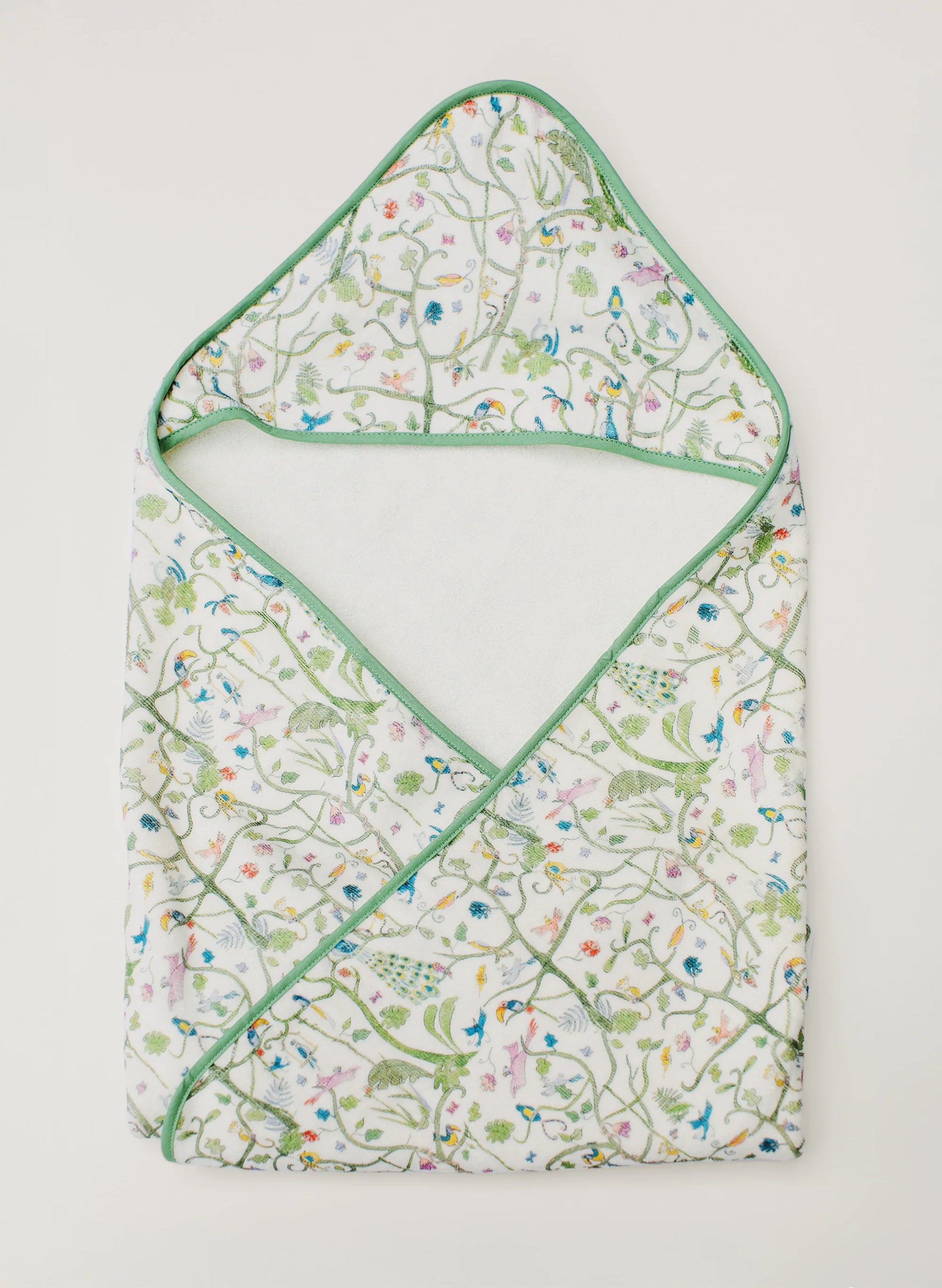 Timo & Violet - Hooded Bath Towel (Tropical Garden)