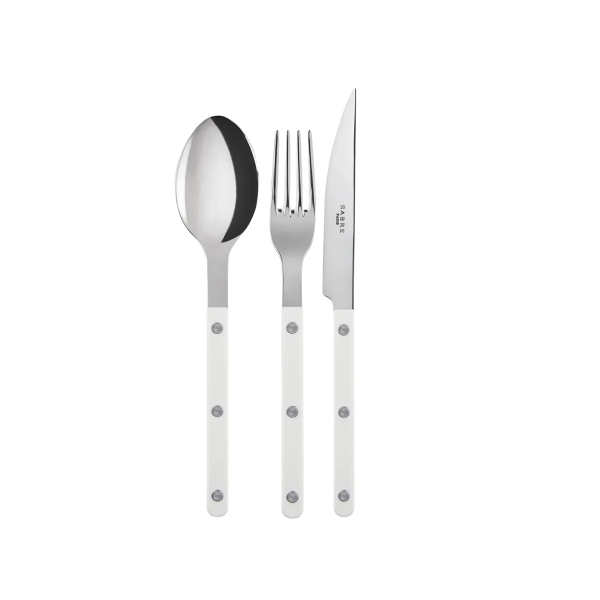 Bistrot Solid Shiny 3-Piece Essentials Set (White)