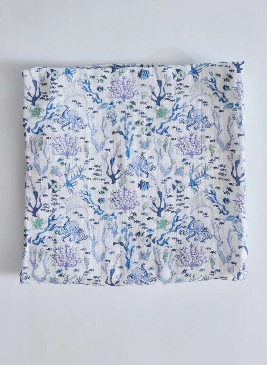 [Archive] Timo & Violet - Shawl Blanket (Blue Coral Reef)