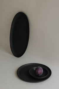 Papier Oval Plate - Black