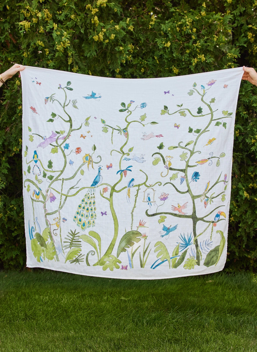 [Archive] Timo & Violet - Shawl Blanket (Tropical Chinoiserie)
