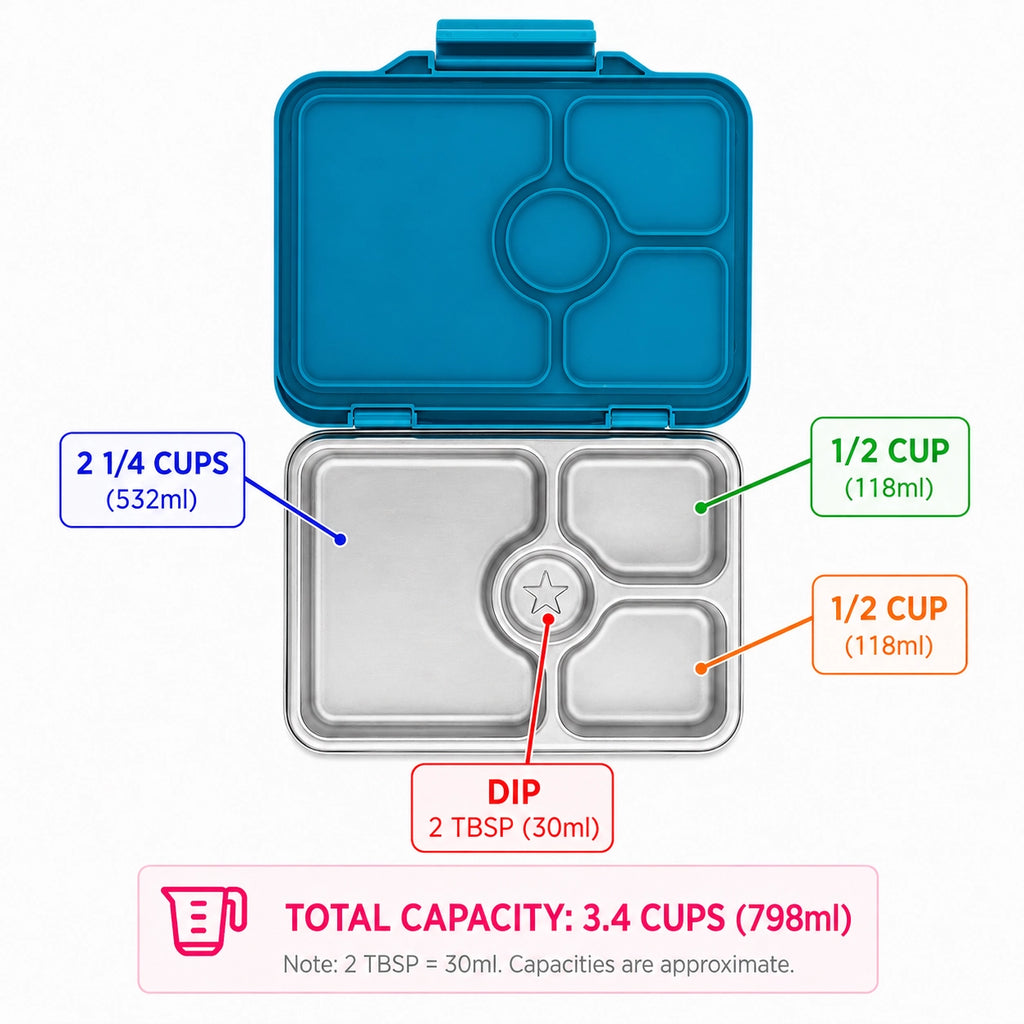 Yumbox Prêt –Stainless Steel Leakproof Bento Lunch Box - Normandy Blue