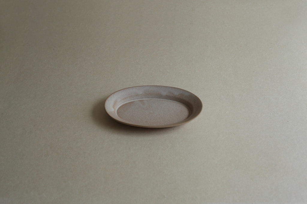 [Archive] Patina Rim Oval Plate (S) - Stone Beige