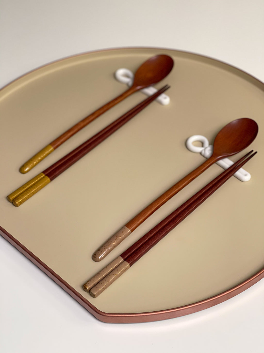 [Archive] Gold Ottchil Lacquer Spoon and Chopsticks Set (5 Colors)